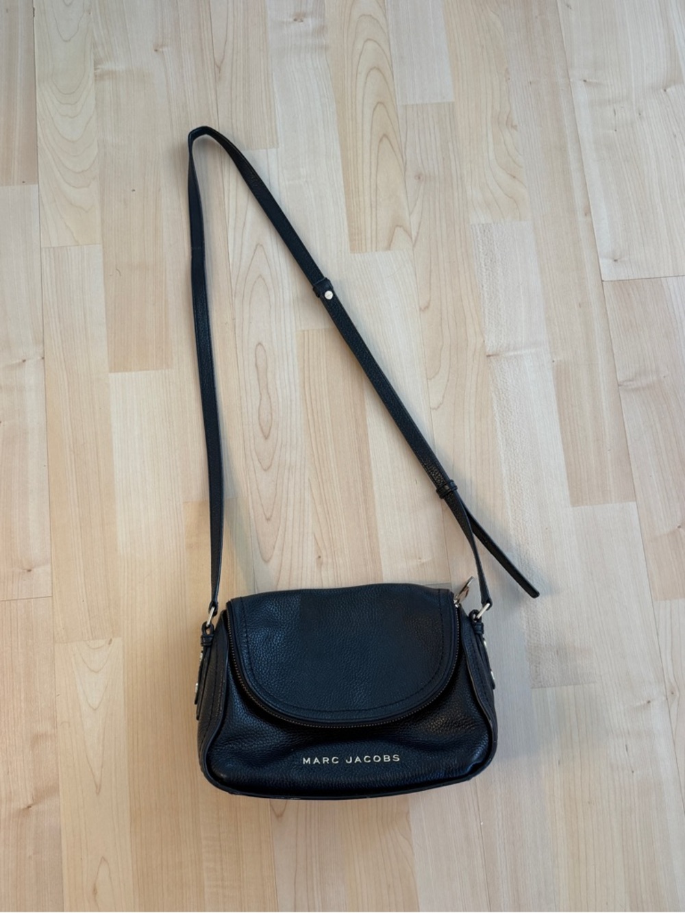 Marc Jacobs Black Leather Flap Crossbody